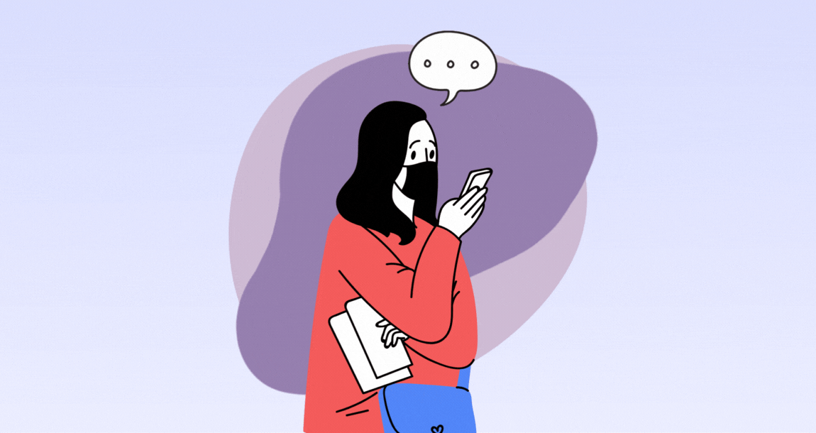 An illustration of a woman awaiting a message from a flaky person