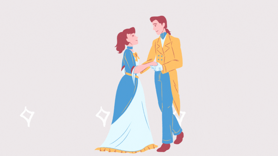 A couple exuding main character energy